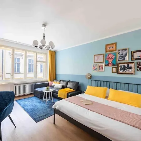 Colourful Modern Flat / Balcony / Charles Bridge