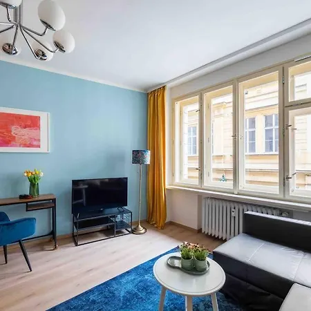 Colourful Modern Flat / Balcony / Charles Bridge