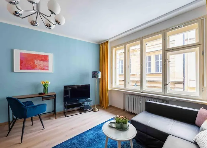 Colourful Modern Flat / Balcony / Charles Bridge